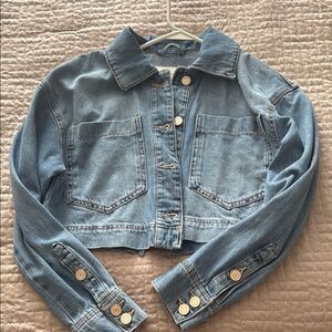 Denim Cropped Jacket